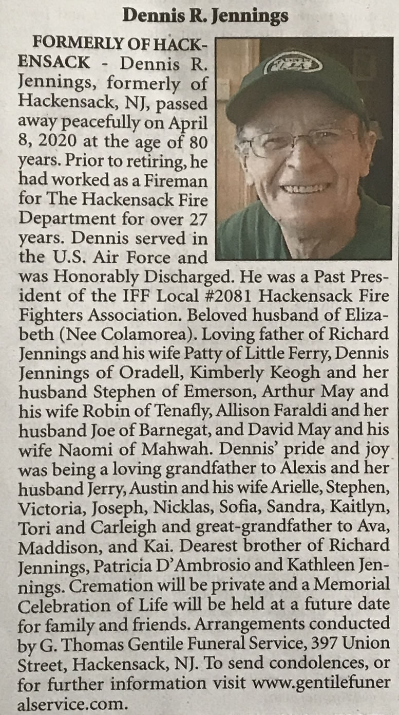 Dennis R Jennings Obituary
